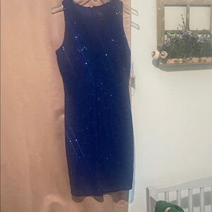 Dress Barn Navy Sequin Mini Dress
